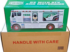 2018 HESS TOY TRUCK RV WITH ATV AND MOTORBIKE NEW IN ORIGINAL BOXES