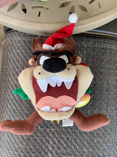 Tasmanian Devil Plush Taz Santa Looney Tunes Russell Stover 9” W/ Tag - Picture 11 of 11
