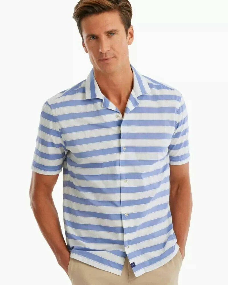 NWT JOHNNIE-O $118 LAGUNA BLUE CABANA HANGIN' OUT SHORT SLEEVE CAMP SHIRT SZ L
Opens in a new window