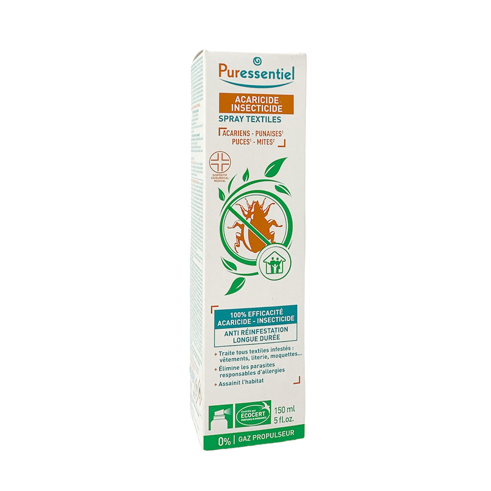 Puressentiel Acaricida Insetticida Spray per Tessuti, 150ml
