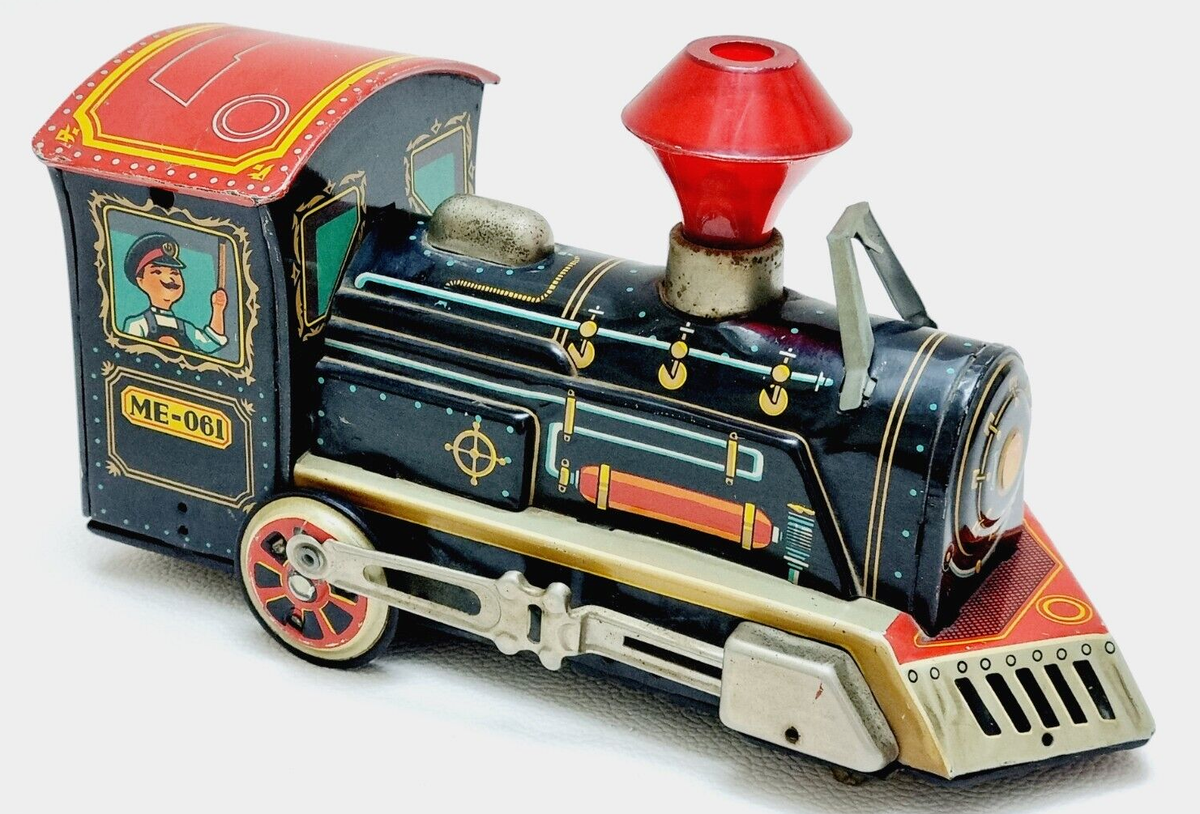 Vintage Locomotive ME-061 Tin Toy Train - Super Rare - For Parts