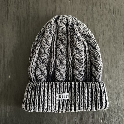 Kith Washed Cable Knit Beanie Shark Colorway FW19 One Size  display picture 1