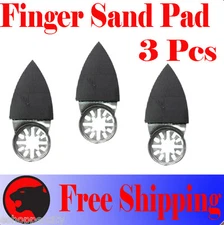3 Pcs Oscillating Multi Tool Finger Sanding Pad for wood working sandaper