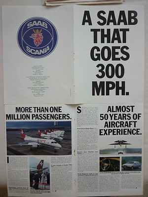 5/1986 PUB 8 SEITEN SAAB SCANIA FLUGZEUG SCHWEDEN SAAB VIGGEN SAAB 340 ORIGINAL ANZEIGE
