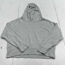 Aerie Offline Grey Soft Hooded Long Sleeve Pullover Sweatshirt Womens Size Large