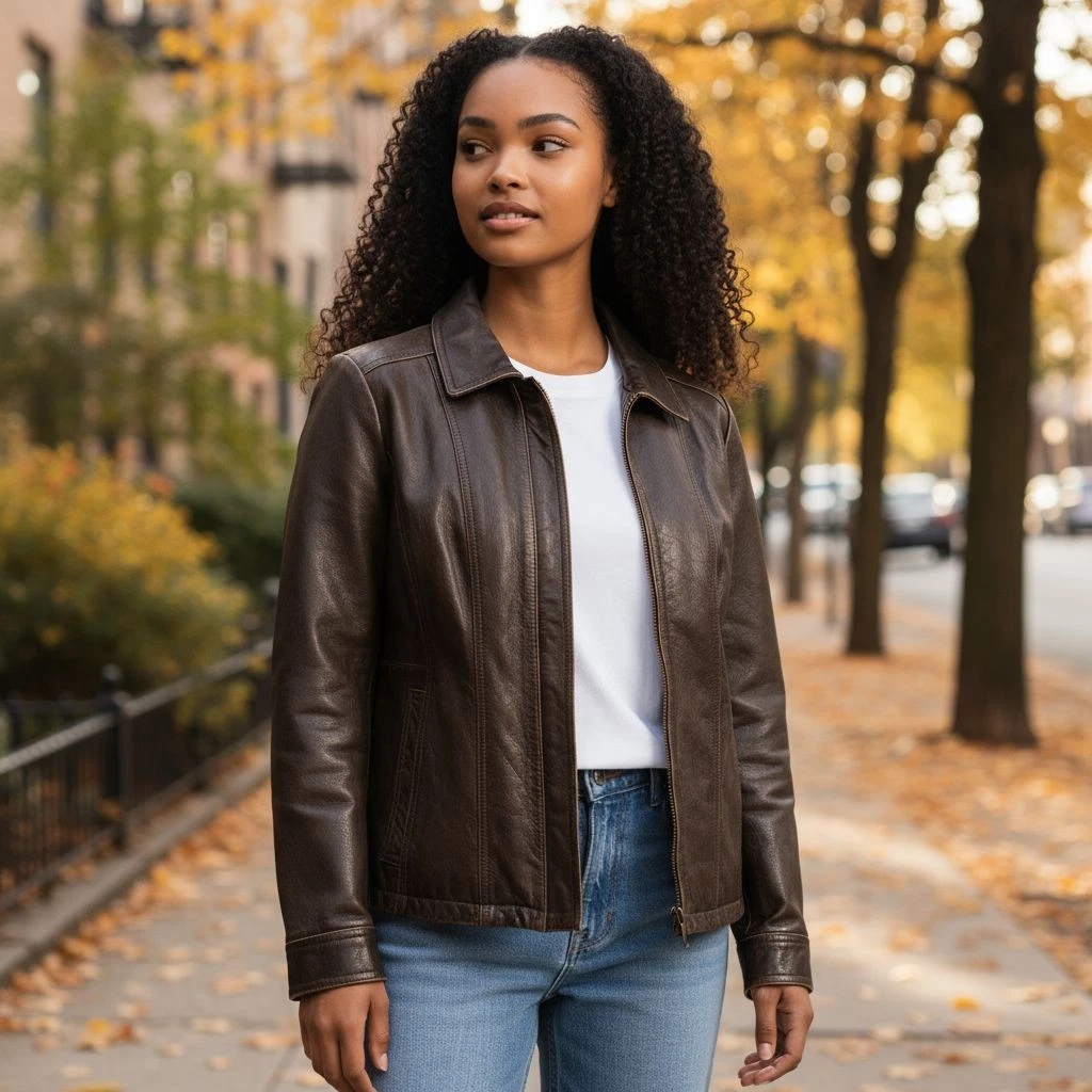 Eddie Bauer Leather Outer Shell Petites Coats, Jackets & Vests for