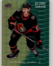2023-24 Upper Deck Allure Jake Sanderson Color Flow Yellow-Green #CF-22 Senators