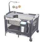 Nursery Center Playard with Animal Toys, Grey