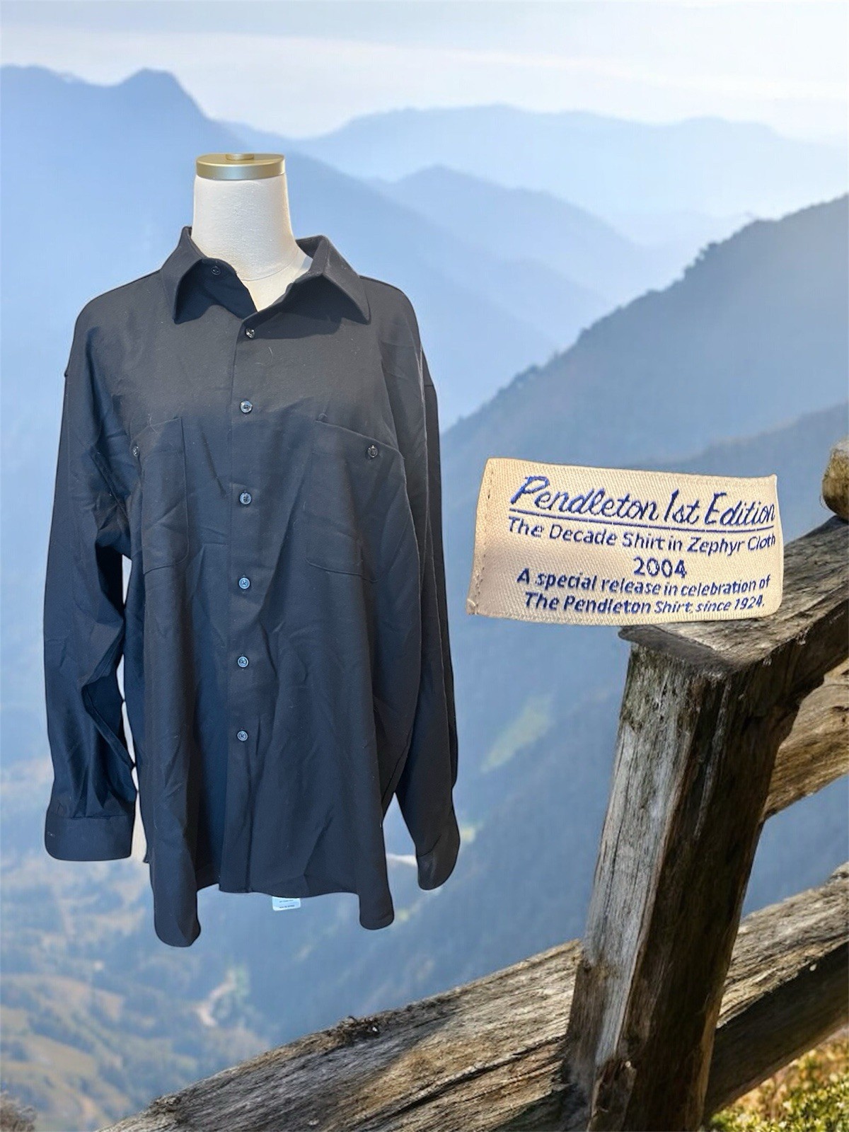 Solid Black Pendleton 1st Edition Shirt 2004 Size… - image 1