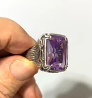 Vintage Silpada Sterling Silver Huge Amethyst Ring Size 8, 20 Grams