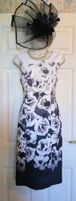 New David Emanuel Ombre floral shift dress sz 10  - wedding occasions Races 