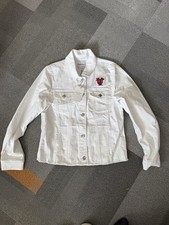 TOMMY BAHAMA TWO PALMS LINEN RAW EDGE BUTTON UP JACKET WASHED BEIGE L Trucker