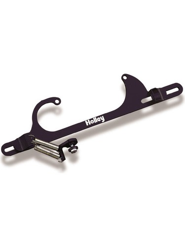 Holley Throttle Cable Bracket Aluminum Black Anodized 4150/4160 (20-112) - Picture 1 of 12