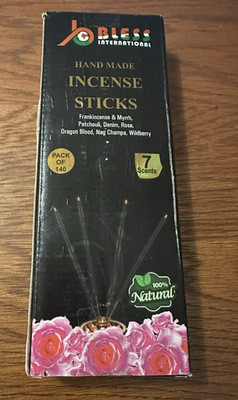 Bless Incense Sticks 140 Assorted 7 Scents Purify Relaxation Organic Natural