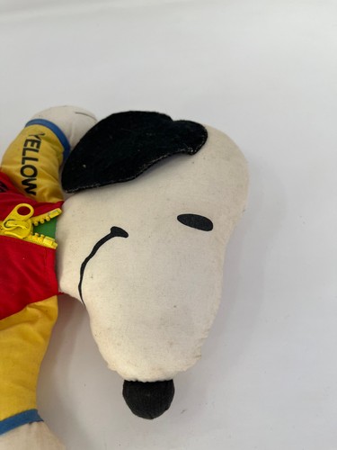 Vintage Snoopy 1968 Kinder taktiles Spielzeug binden lernen Druckknopf Reißverschluss und Farben - Bild 3 von 4