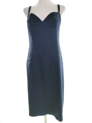 LAUNDRY BY DESIGN Damen Ballkleid/Abendkleid Gr. 38 Marineblau Ärmellos