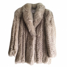 Nakamura Fur Real Fox Fur Coat Jacket Beige S...