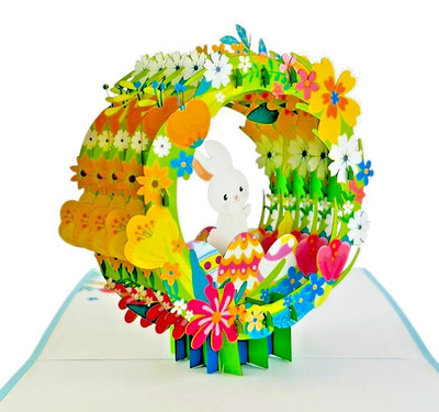 BC Worldwide Ltd handgefertigte 3D Pop Up Karte Ostern Hase Ei Hase Feierlichkeiten