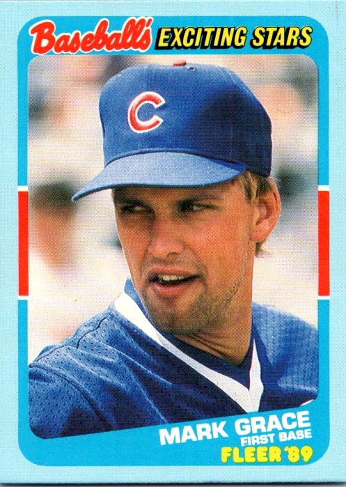 1989 Fleer Exciting Stars Mark Grace  17 Chicago Cubs