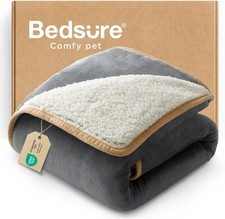 Bedsure Waterproof Dog Blankets for Small Dogs - Cat S 25x35" , Grey