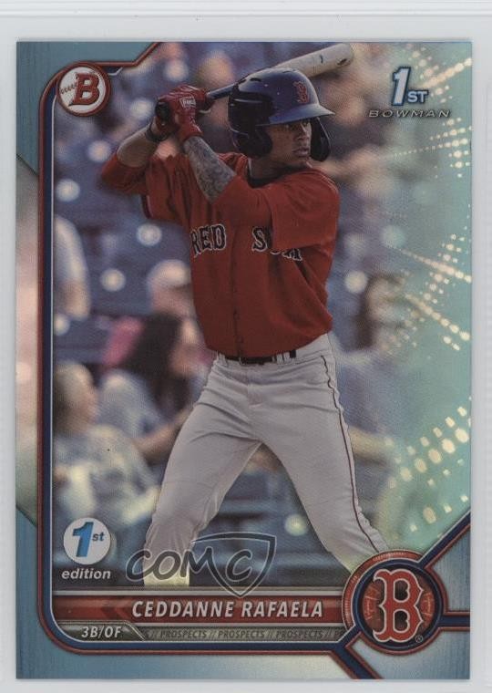 2022 Bowman 1st Edition Sky Blue Foil Ceddanne Rafaela #BPPF-61 4d3