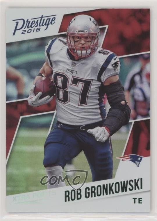 2018 Panini Prestige Xtra Points Green Rob Gronkowski #181 gp1