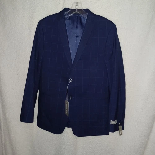 Cappotto sportivo blazer elasticizzato manica lunga a quadri blu navy Michael Kors ragazzo 18R (84C