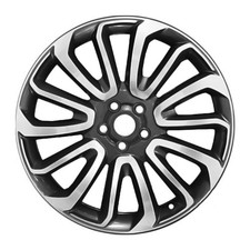Used Polished And Painted Dark Charcoal Metallic Aluminum Wheel 22 X 9.5