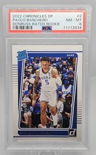 2022-23 Chronicles Donruss Draft Picks Paolo Banchero Rated Rookie RC Duke PSA 8