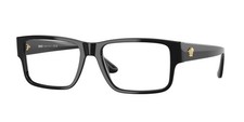 VERSACE VE3342 5360 Black Demo Lens 57 mm Men's Eyeglasses