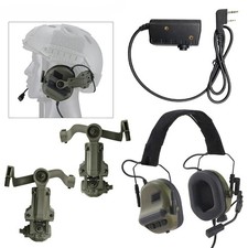 Tactical Headset Noise Cancelling Headphones with Brackets Fit Helmet