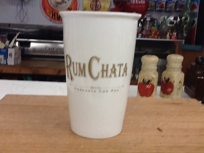 Rum Chata Horchata Con Ron Porcelain Tumbler Drinking Cup Missing Lid FREE SHIP