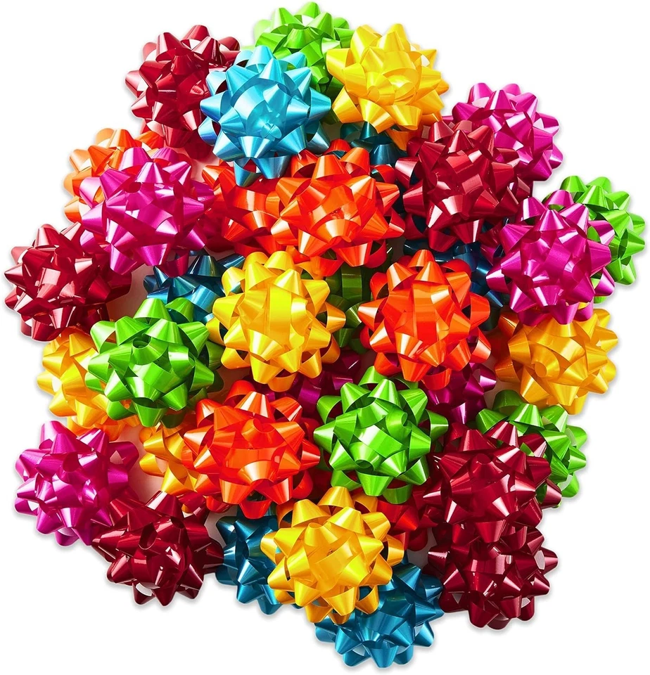 Shiny Metallic Bright Gift Bows - 36 Pack for Weddings and Holidays - Image 3 of 4