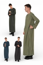 Men's Ramadan Moroccan Thobe Eid Djellaba Tassel Robe Islamic Jubba