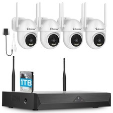 JENNOV Wireless Security Camera System with Outdoor 4 WiFi Cameras Home 10CH NVR
