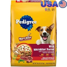 MarroBites Grilled Steak Vegetable Dry Dog Food 36lb Kibble All Breeds New 1.37 per pound