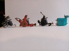 3 Traditional Tattoo Coil Machines Lot, 1 Shader. As Pictured. No Extras