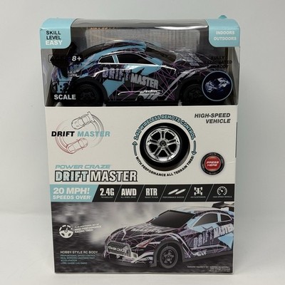 Power Craze Drift Master 1:24 Scale Drift Remote Control Car - Blue