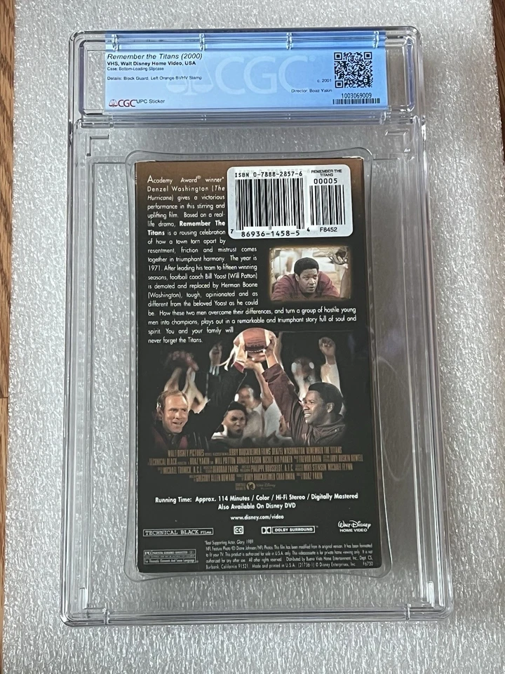 CGC 9.6 A+ Remember The Titans VHS Movie Sealed Graded - Image 2 of 2