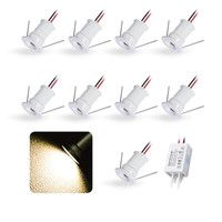 9Stk. Mini LED Spots 12V 1W Einbaustrahler Stern