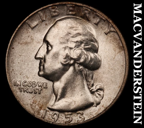1953 Washington Quarter- Silver- Choice Gem Brilliant Uncirculated Luster #i9024
