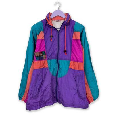 Marcel Clair Vintage Regenjacke mehrfarbig geometrisch - Größe