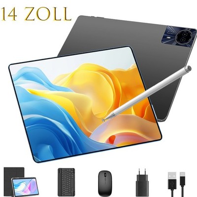 2025 Neu Tablet Android 15 24GB+256GB 8000mAh 14'' 4G LTE 5GWlFl 8Core IPS 16MP