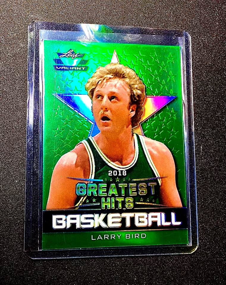 Larry Bird (#40/60) 2018 Leaf Valiant Refractor Green Basketball Celtics SP 1 - Image 3 of 4
