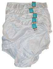 Vanity Fair Perfectly Yours Nylon Briefs Granny Panties Nylon Lot Of 5 Size 7
