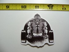 RIPPED GORILLA LIFTING SMALL STICKER DECAL GYM WEIGHTLIFTING FITNESS EXERCISE