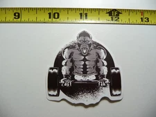 RIPPED GORILLA LIFTING SMALL STICKER DECAL GYM WEIGHTLIFTING FITNESS EXERCISE