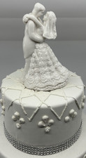 Statuina cake topper porcellana sposi primo ballo matrimonio bellissima
