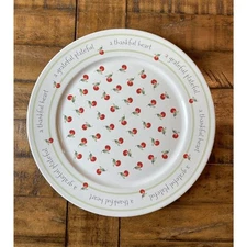 Giving Plate Hallmark "A Thankful Heart a Grateful Plateful"12" Platter Cherries