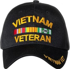 U.S. Military Cap Hat Vietnam Veteran Cap Army Marine Navy AIR Force RIBBON